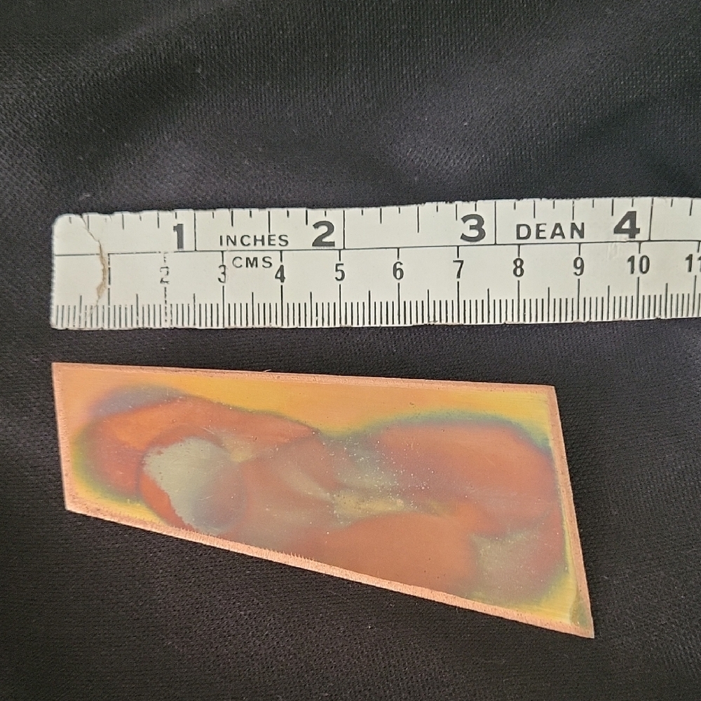 Abstract Multicolor Rectangular Art Pin - Picture 2 of 4